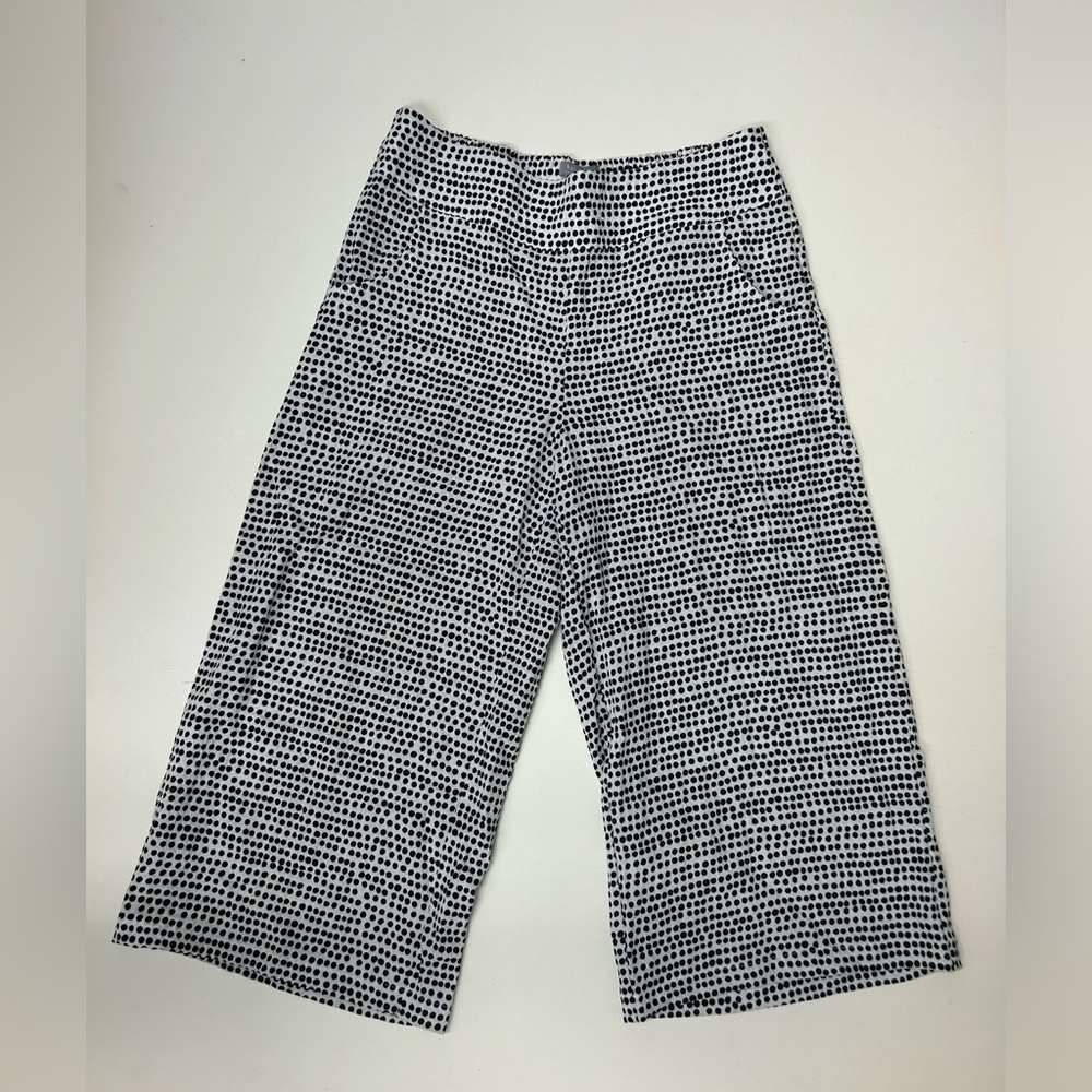 Habitat Black and White Patterned Wide Leg Cropped Pants